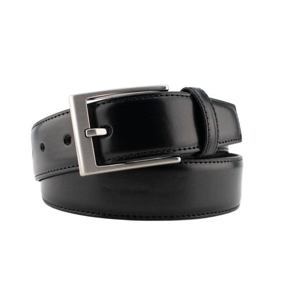 NEW DIBI dress split leather belt in black